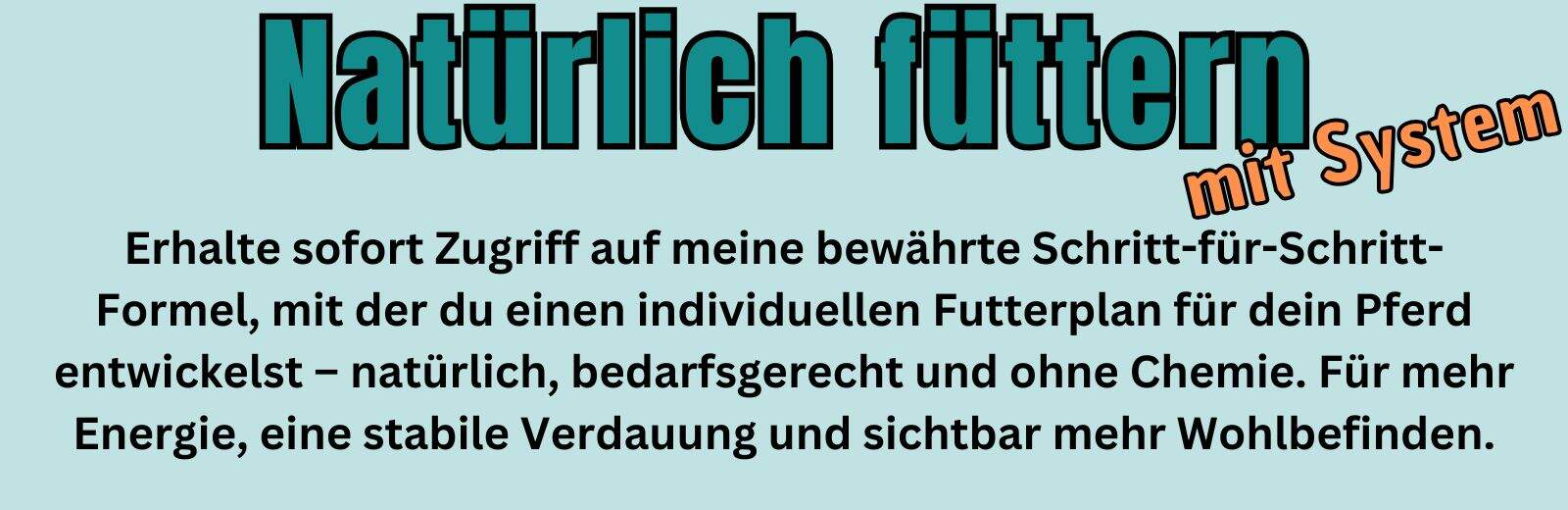 Natürlich füttern mit System